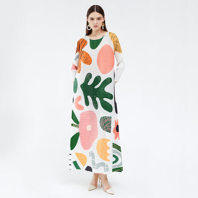 Abito lungo elegante donna fantasia MUST HAVE