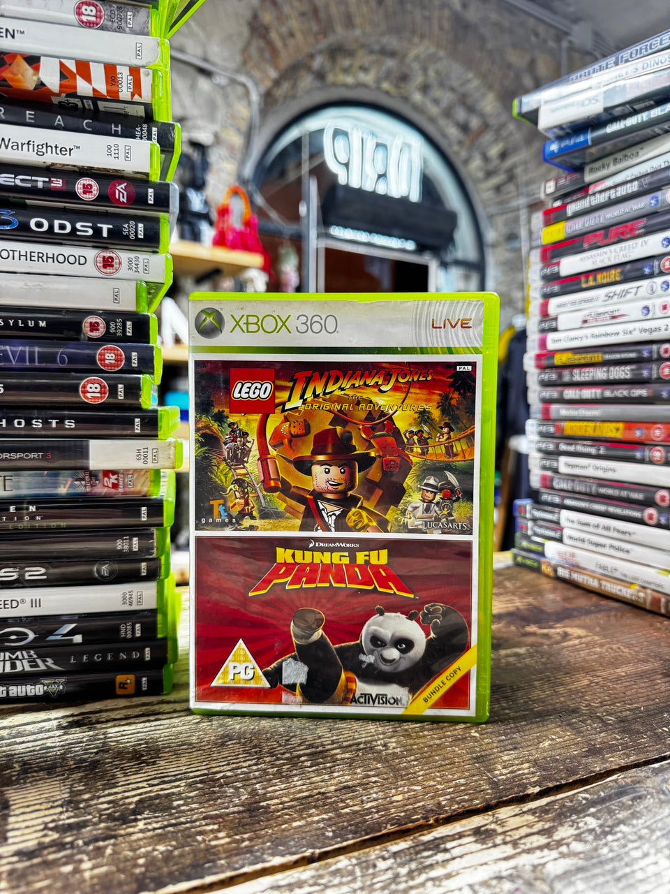 bundle lego indiana jones kung fu panda Xbox 360 pal cib