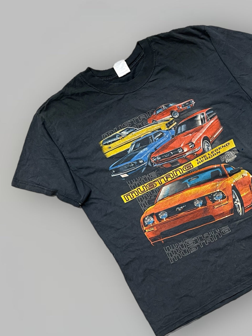 T shirt vintage Racing Mustang tg L