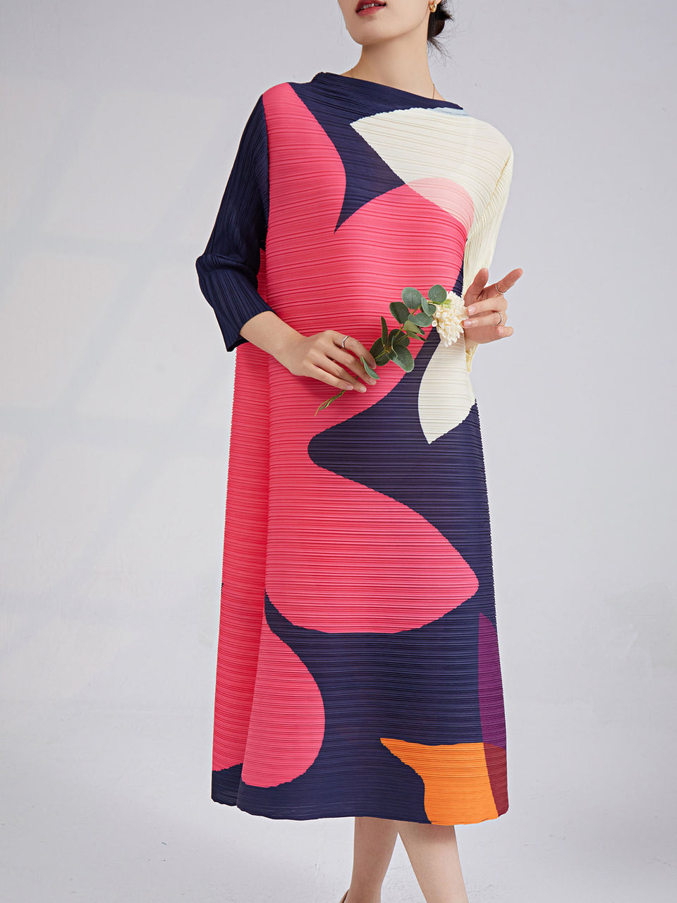 Vestido curvy largo estampado