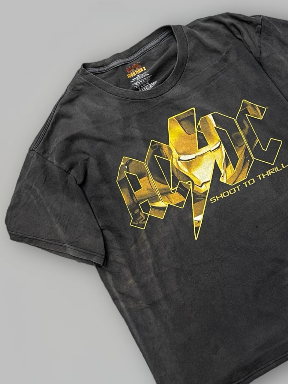 T shirt vintage Iron Man AcDc tg L