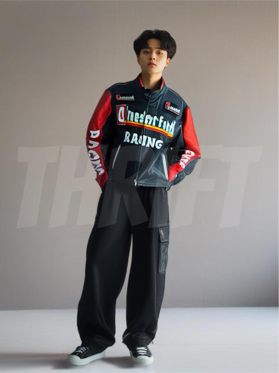 Giubbotto moto Chesterfield pelle vintage tg XL