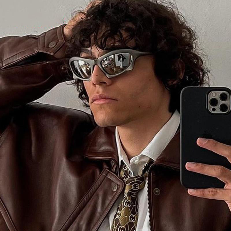 Occhiali sole Y2k Goggle Sunglasses unisex