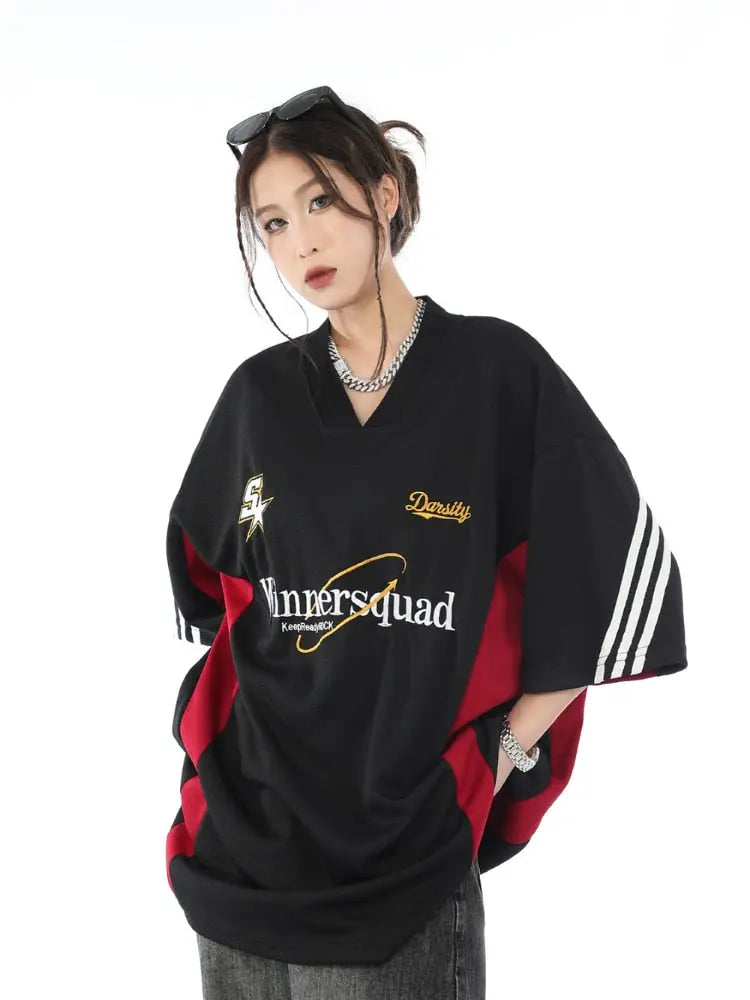 Unisex oversized women's repro sport shirt