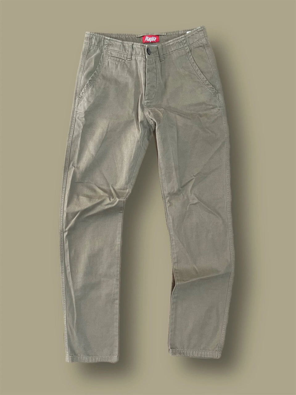 Pantalone chino dritto vintage tg 32 oliva