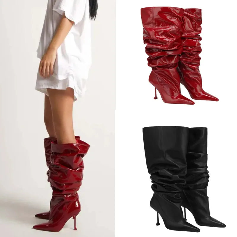 Stivale Alto Arricciato