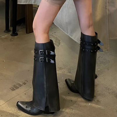 Cowboy Boots stivale donna con fibie ecopelle MUST HAVE BAD PEOPLE