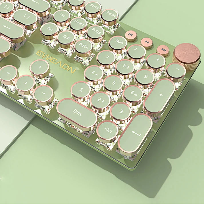 V20 Punk Typewriter Mechanical Gaming Keyboard,