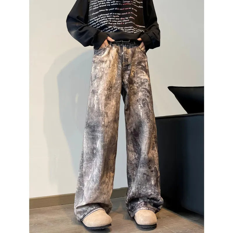 Jeans larghi Streetwear Tie Dye