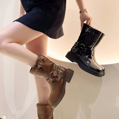 Stivale donna Rivet Platform Short Leather Boots Cowboy MUST HAVE BAD PEOPLE