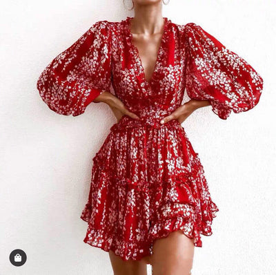 Abito corto floreale boho donna MUST HAVE