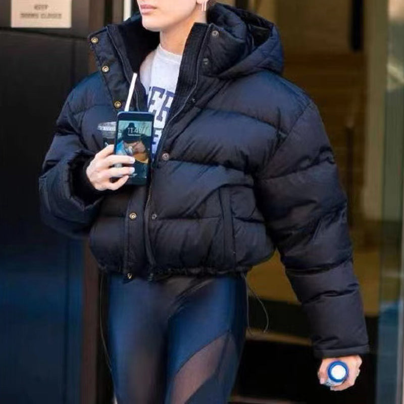 Vestido de algodón de moda corto engrosado