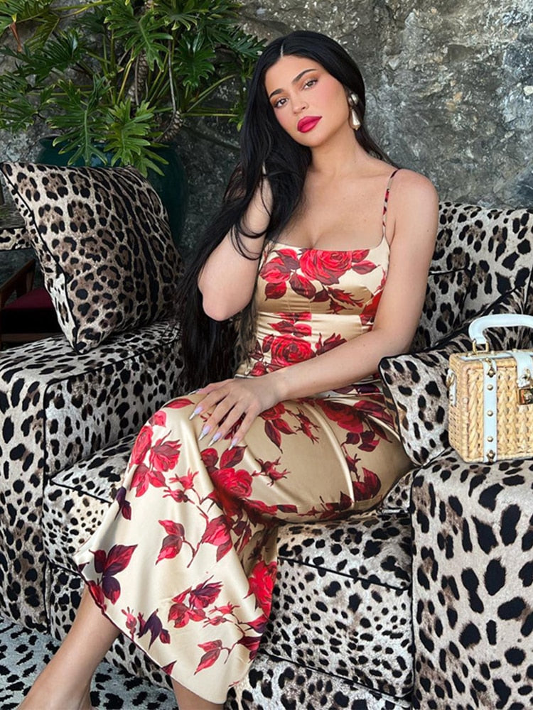 vestido largo de flores