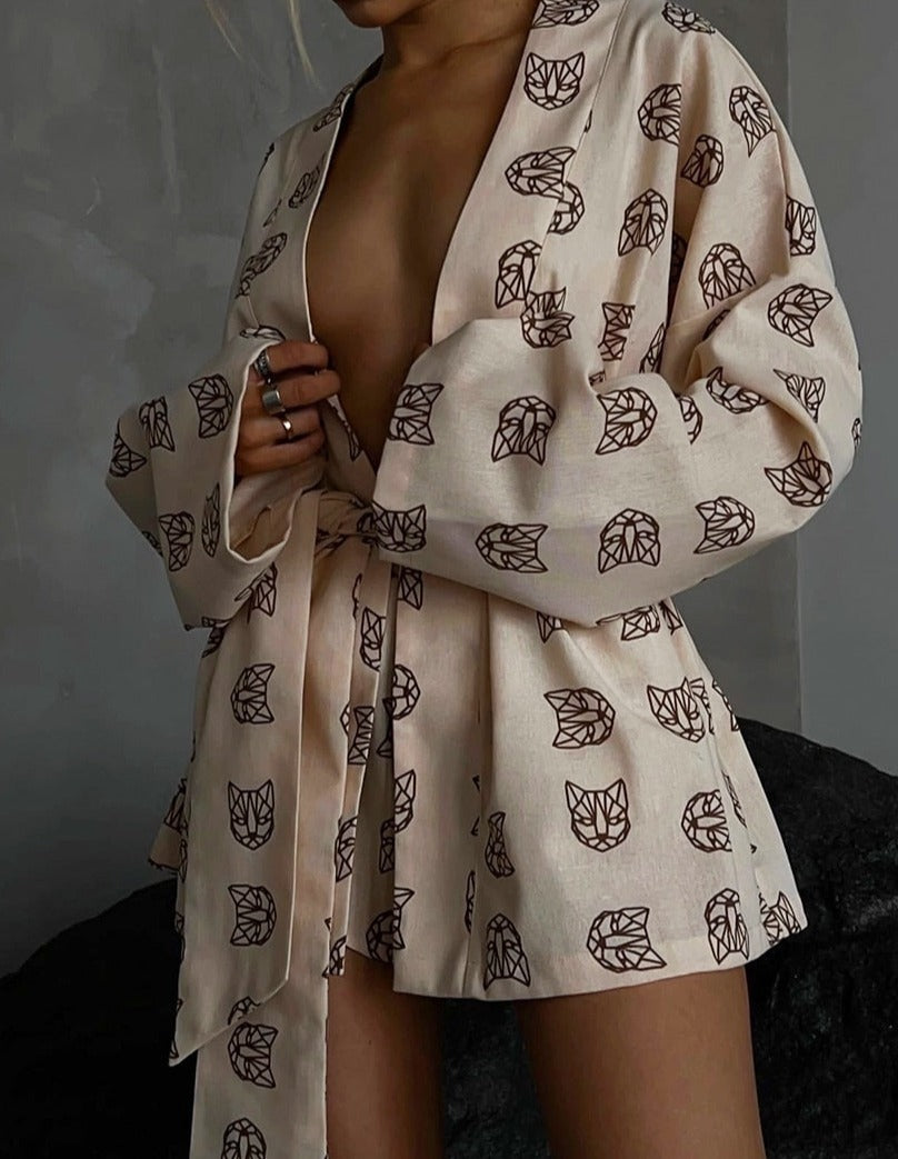 Completo fantasia due pezzi all over