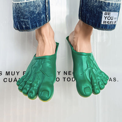 Slipper ciabatta unisex cartoon hulk Green BAD PEOPLE