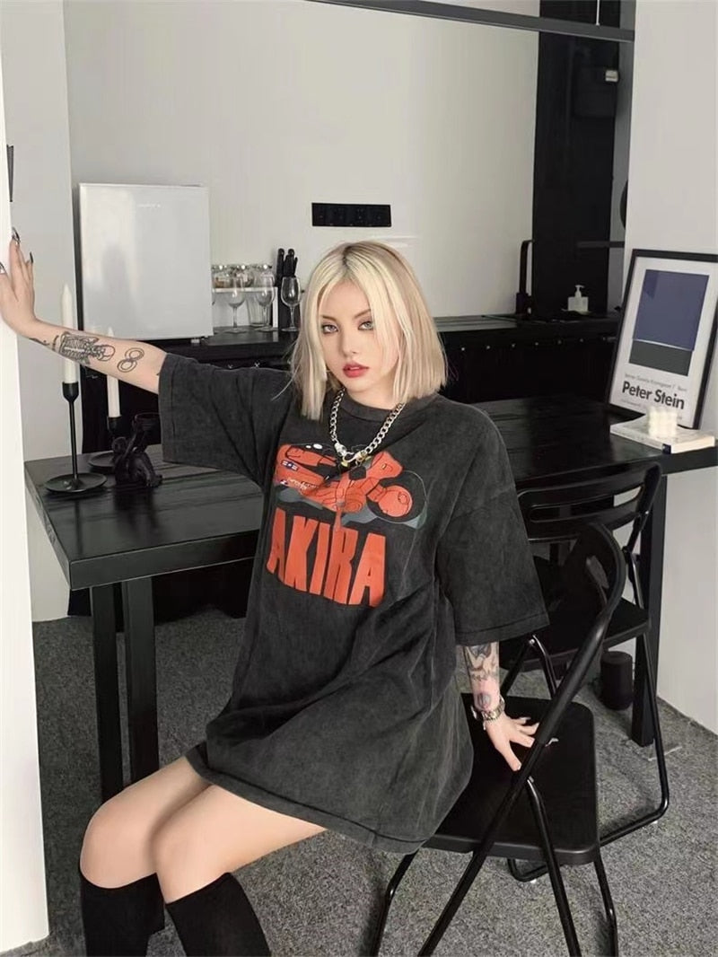 Akira vintage Japanese retro VTG anime T-shirt loose